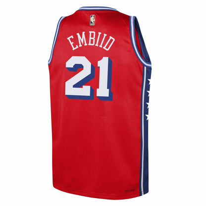 Joel Embiid Philadelphia 76ers Jordan Brand Youth Swingman Jersey - Statement Edition - Red discount