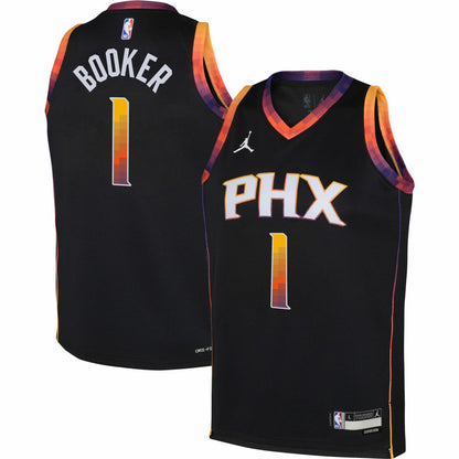 Devin Booker Phoenix Suns Jordan Brand Youth Swingman Jersey - Statement Edition - Black shop