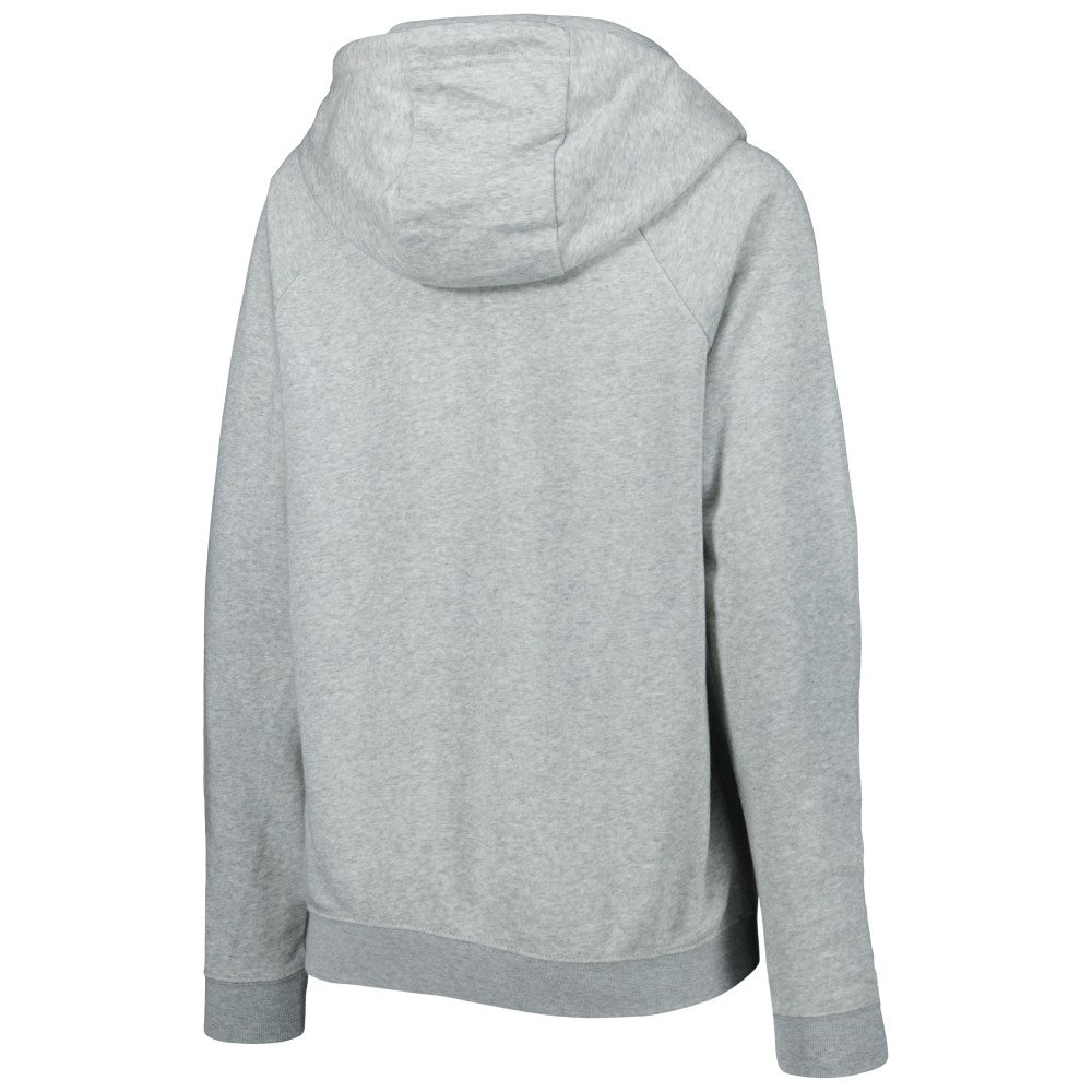 England National Team Women's Lockup Varsity Fleece Raglan Pullover Hoodie - Heather Gray | Nike sale