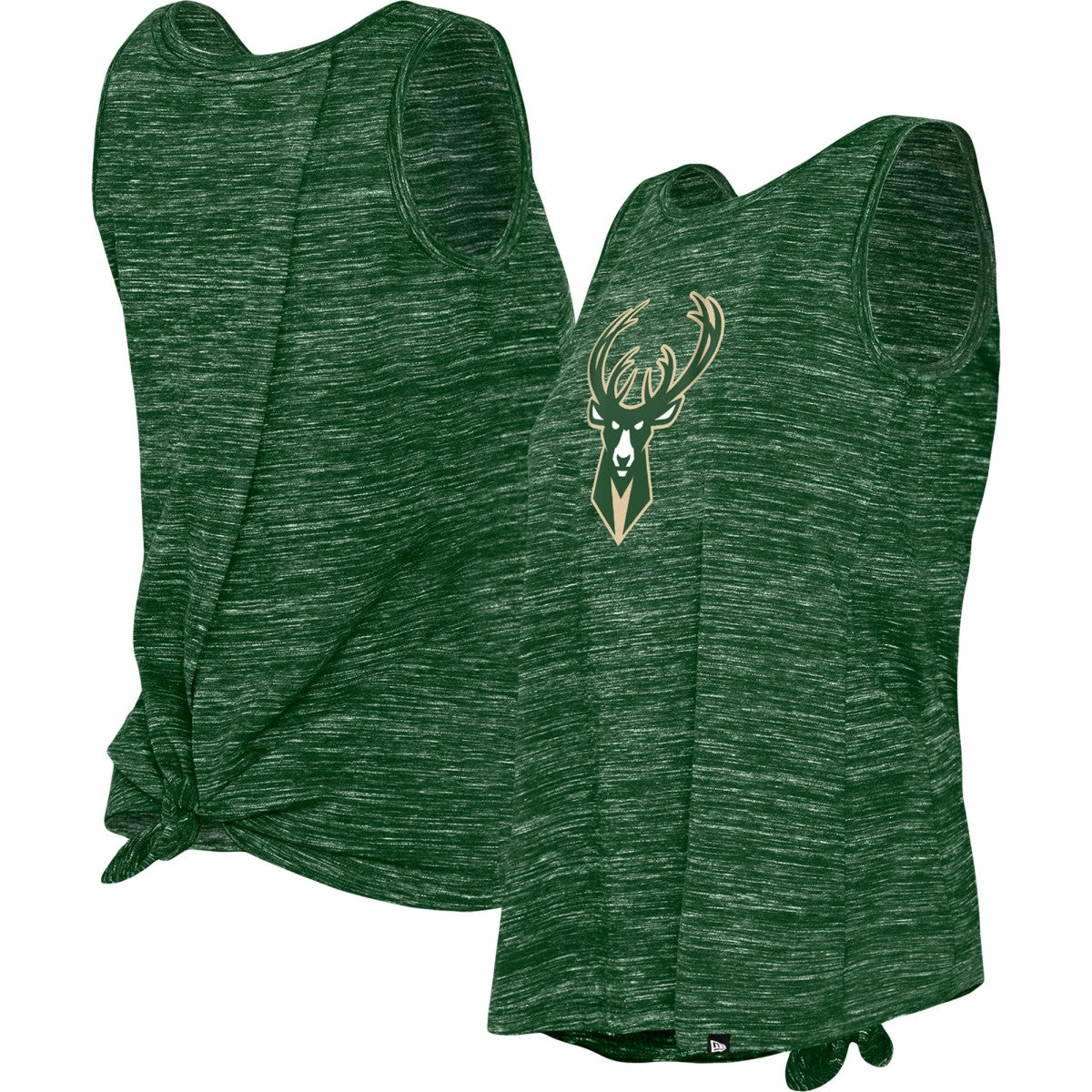 Milwaukee Bucks Women's Space Dye Active Tank Top - Hunter Green | New Era for sale