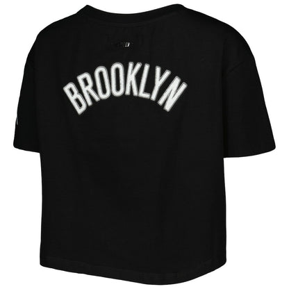 Brooklyn Nets Pro Standard Women's Classics Boxy T-Shirt - Black outlet