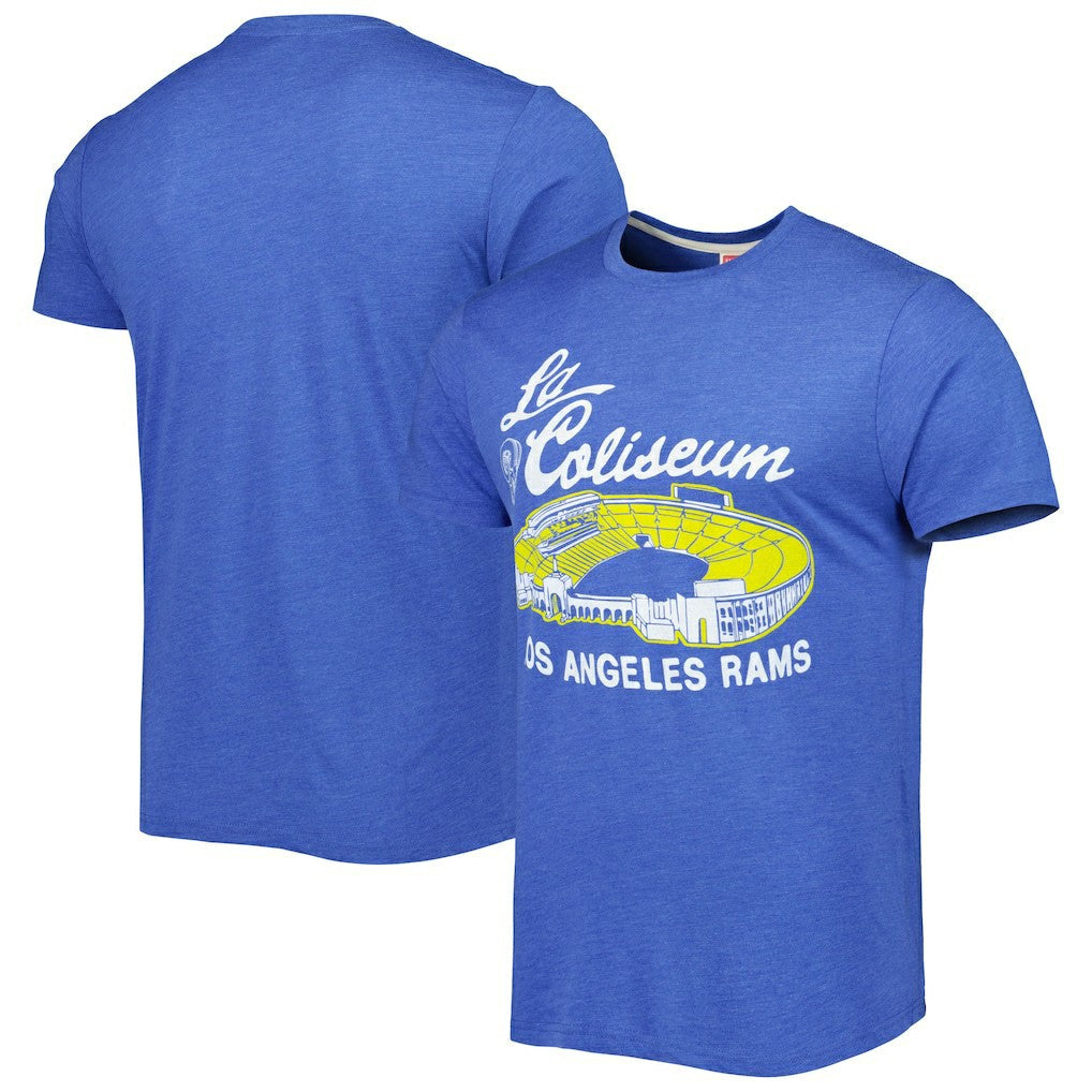 Los Angeles Rams Homage Stadium Tri-Blend T-Shirt - Royal online