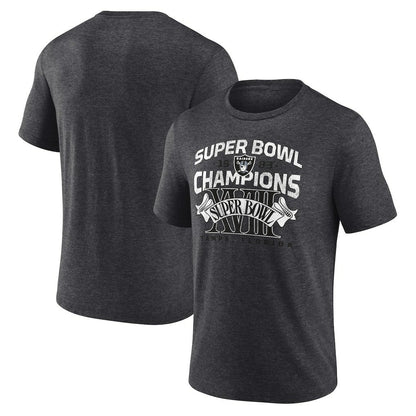 Las Vegas Raiders Hometown Old-Fashioned Super Bowl XVIII Champions Tri-Blend T-Shirt - Charcoal discount