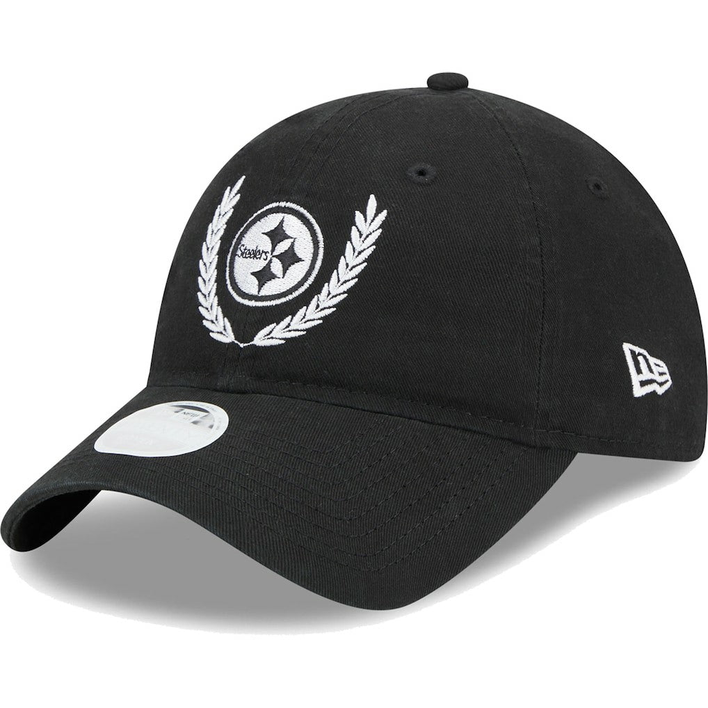 Pittsburgh Steelers New Era Women's Leaves 9TWENTY Adjustable Hat - Black online