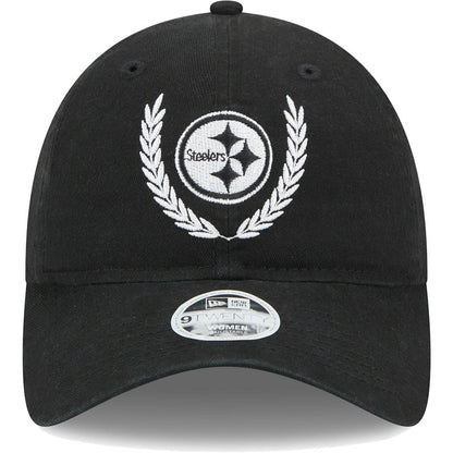 Pittsburgh Steelers New Era Women's Leaves 9TWENTY Adjustable Hat - Black online