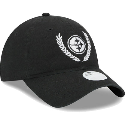 Pittsburgh Steelers New Era Women's Leaves 9TWENTY Adjustable Hat - Black online