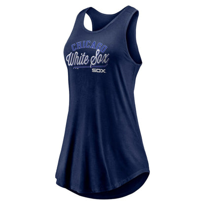 Chicago White Sox Women's Simplicity Swing Racerback Scoop Neck Tank Top - Navy