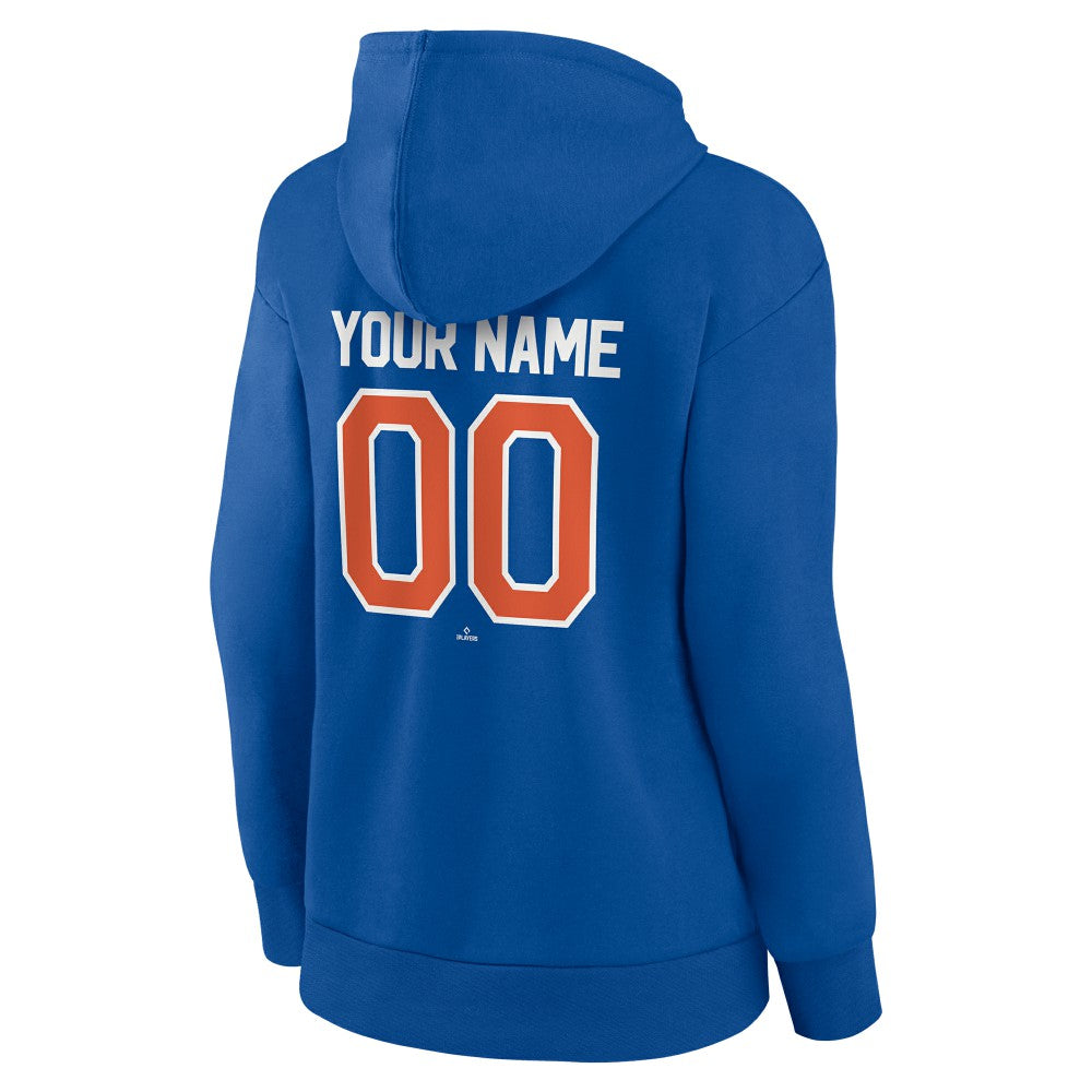 New York Mets Women's Personalized Team Winning Streak Pullover Hoodie - Royal