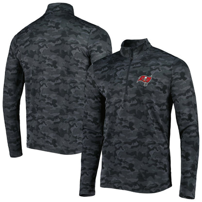 Tampa Bay Buccaneers Antigua Brigade Quarter-Zip Sweatshirt - Black online