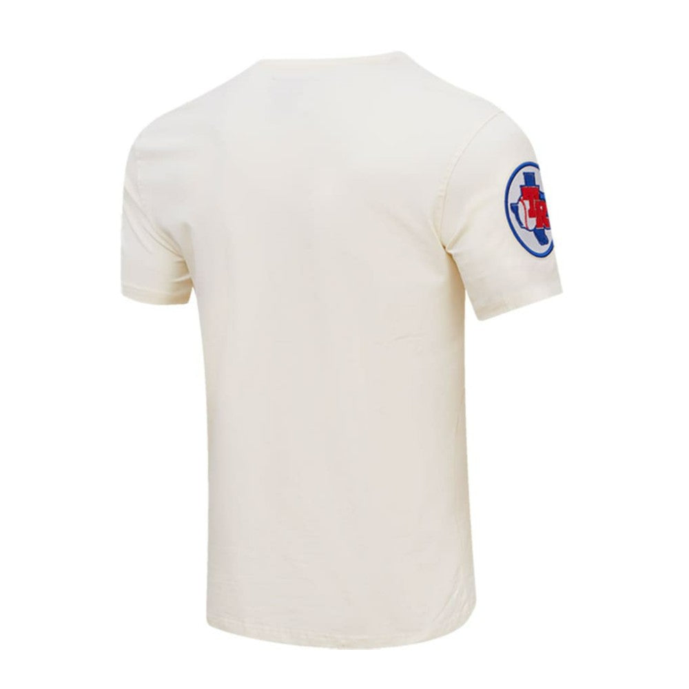 Texas Rangers Pro Standard Cooperstown Collection Old English T-Shirt - Cream