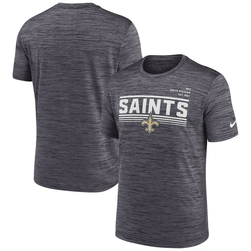 New Orleans Saints Yardline Velocity Performance T-Shirt - Anthracite | Nike cheap