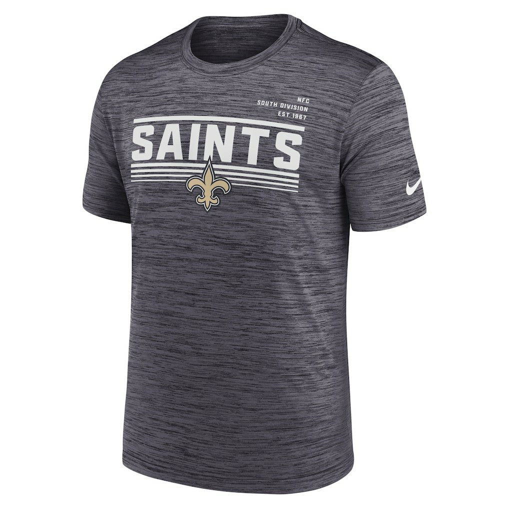New Orleans Saints Yardline Velocity Performance T-Shirt - Anthracite | Nike cheap