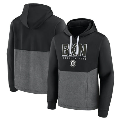 Brooklyn Nets Successful Tri-Blend Pullover Hoodie - Black | Fanatics shop