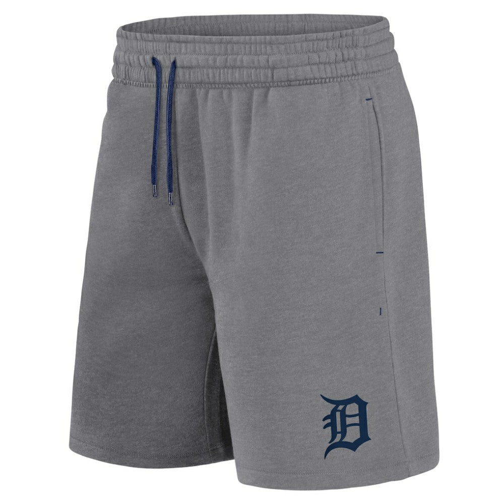 Detroit Tigers Arch T-Shirt & Shorts Combo Set - Navy/Heather Gray