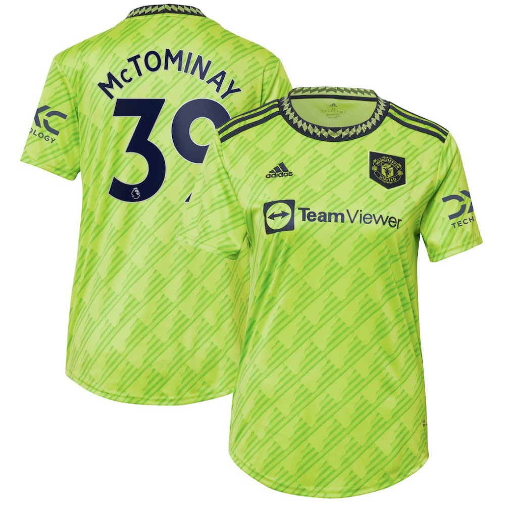 Scott McTominay Manchester United Women's 2022/23 Third Replica Player Jersey - Neon Green | Adidas outlet
