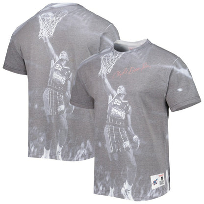 Clyde Drexler Houston Rockets Above The Rim T-Shirt - Heather Gray | Mitchell & Ness on sale