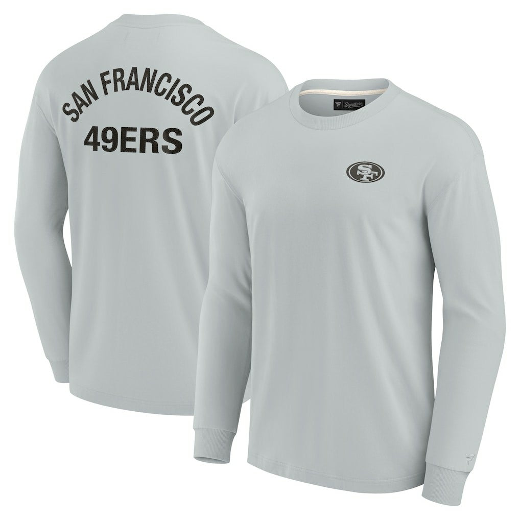 San Francisco 49ers Unisex Elements Super Soft Long Sleeve T-Shirt - Gray for sale
