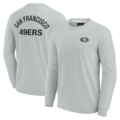 San Francisco 49ers Unisex Elements Super Soft Long Sleeve T-Shirt - Gray for sale
