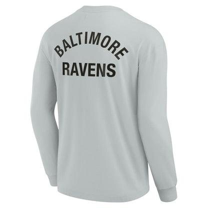 Baltimore Ravens Unisex Elements Super Soft Long Sleeve T-Shirt - Gray cheap