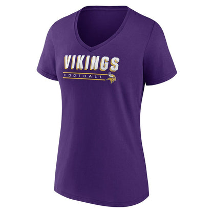 Minnesota Vikings Women's Primary Play V-Neck T-Shirt - Purple sale