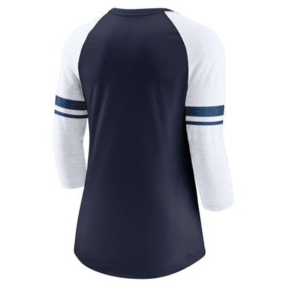 Tennessee Titans Women's Fashion 3/4-Sleeve Lightweight Raglan Fashion T-Shirt - Navy | Nike for sale