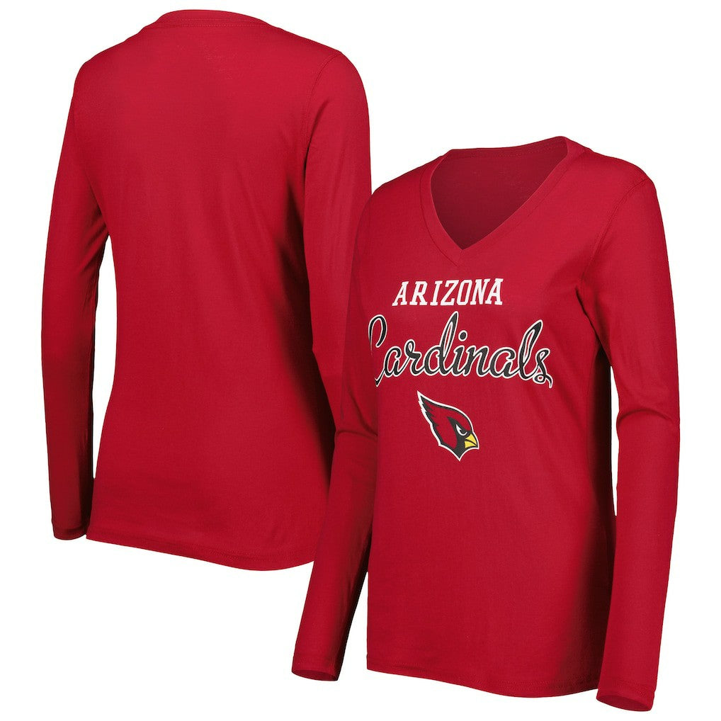 Arizona Cardinals G-III 4Her by Carl Banks Women's Post Season Long Sleeve V-Neck T-Shirt - Cardinal online