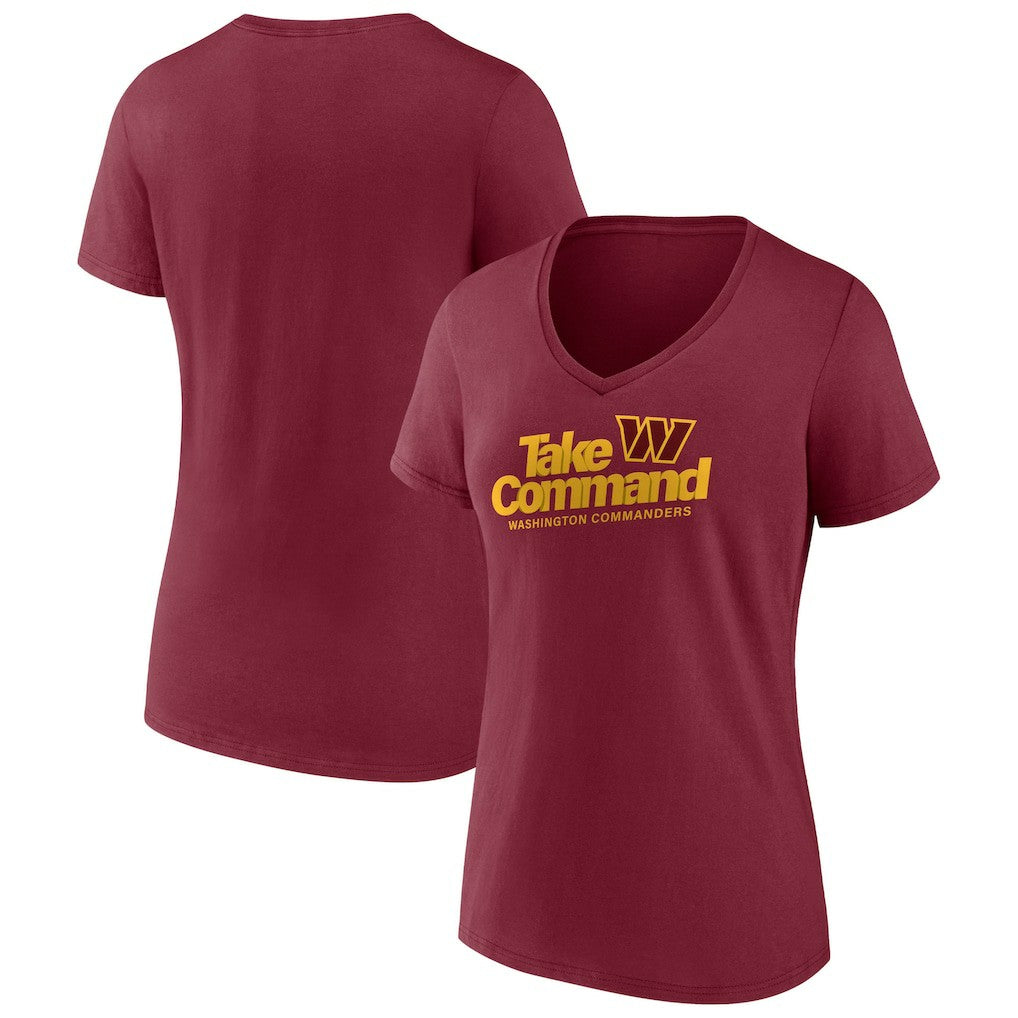 Women's Burgundy Washington Commanders Back Home Again V-Neck T-Shirt discount