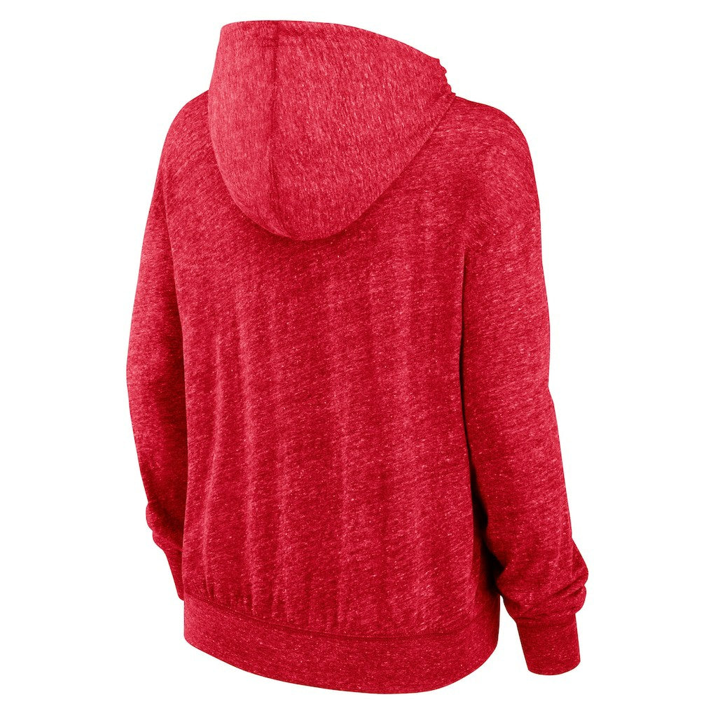 San Francisco 49ers Women's Rewind Gym Vintage Lightweight Pullover Hoodie - Scarlet | Nike discount