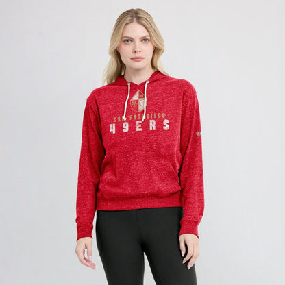 San Francisco 49ers Women's Rewind Gym Vintage Lightweight Pullover Hoodie - Scarlet | Nike discount