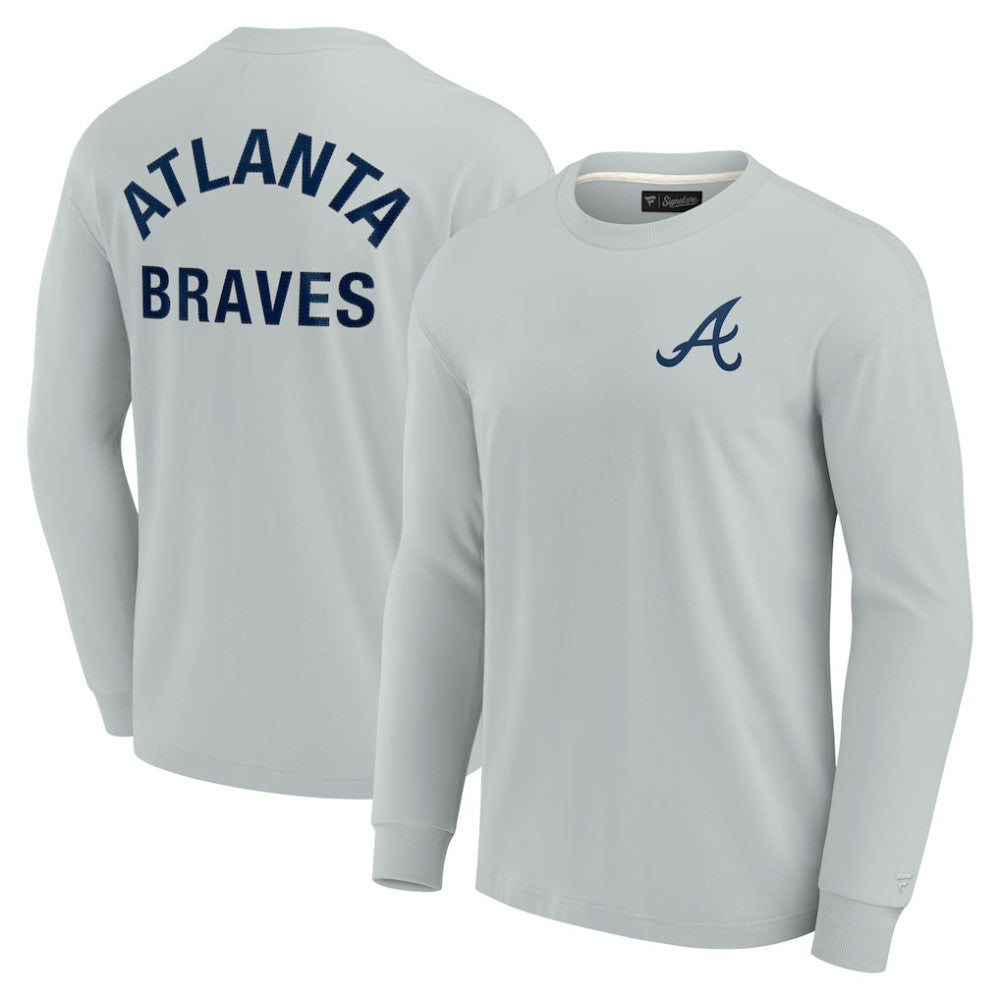 Atlanta Braves Unisex Elements Super Soft Long Sleeve T-Shirt - Gray