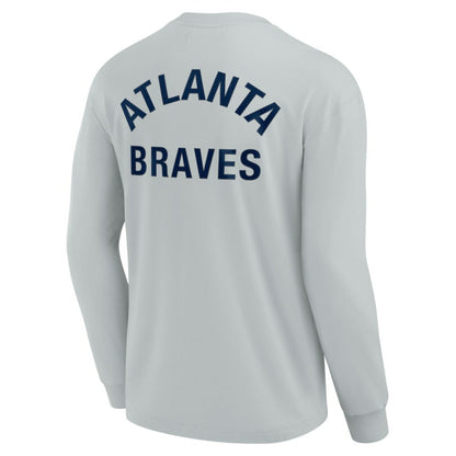 Atlanta Braves Unisex Elements Super Soft Long Sleeve T-Shirt - Gray