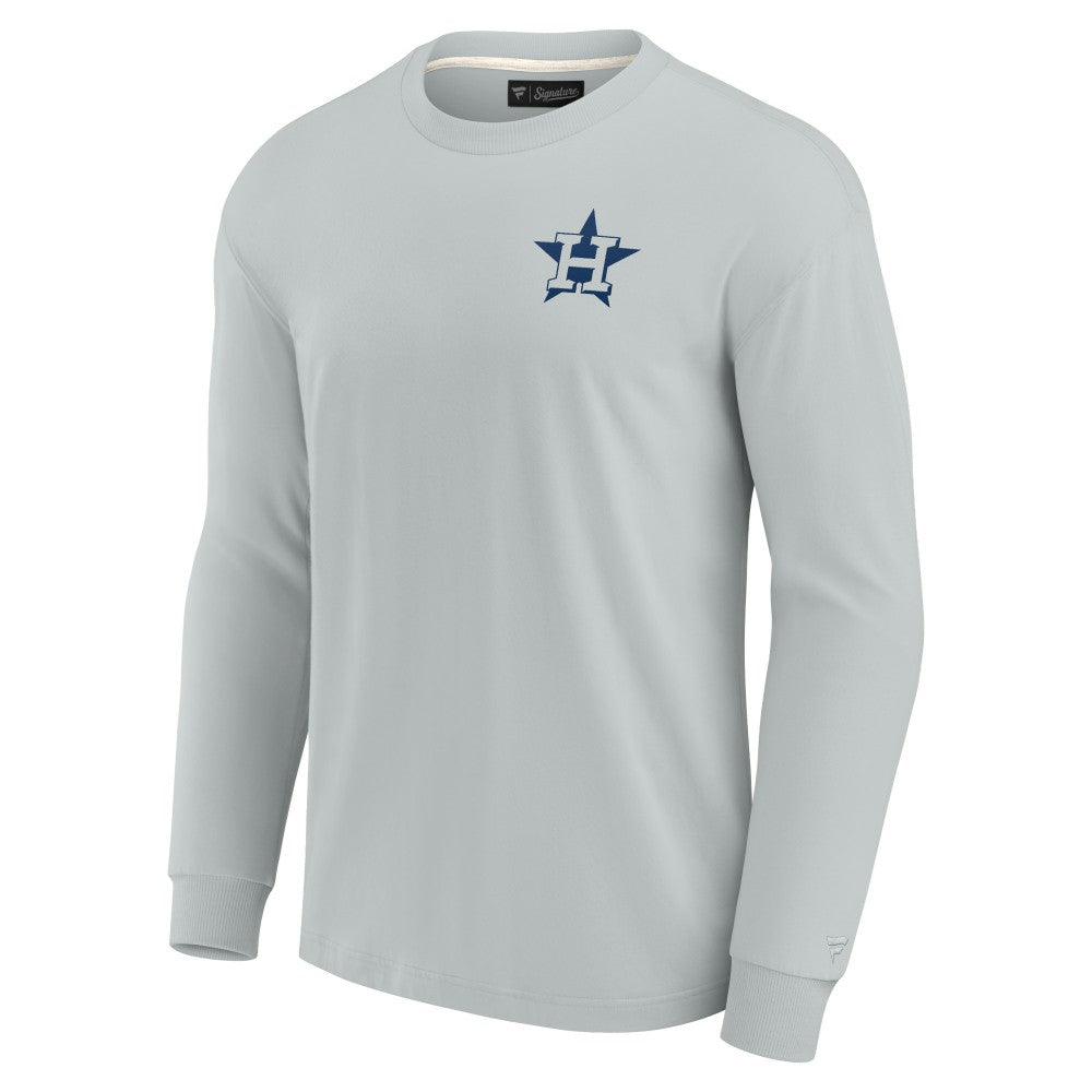 Houston Astros Unisex Elements Super Soft Long Sleeve T-Shirt - Gray