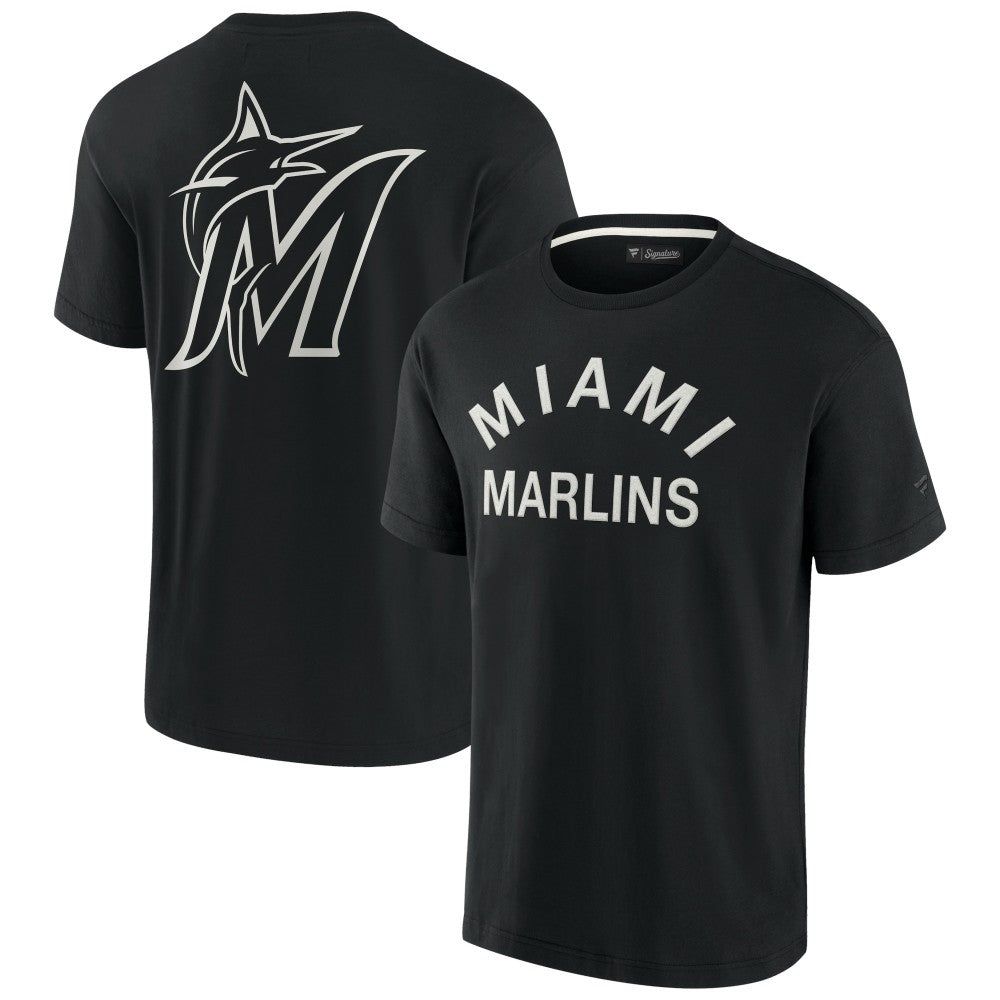 Miami Marlins Unisex Elements Super Soft Short Sleeve T-Shirt - Black