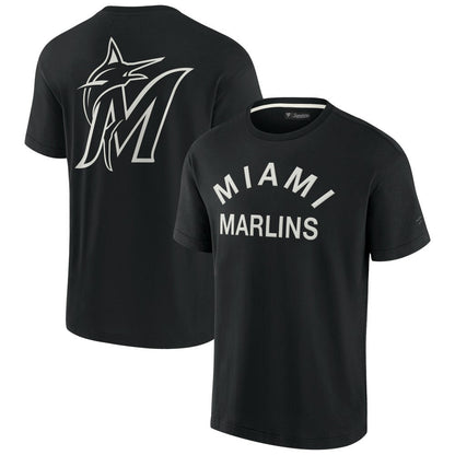 Miami Marlins Unisex Elements Super Soft Short Sleeve T-Shirt - Black