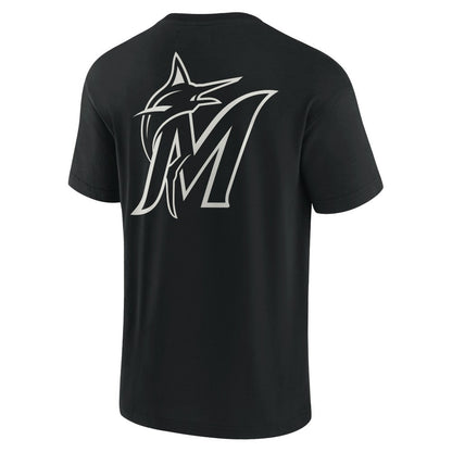 Miami Marlins Unisex Elements Super Soft Short Sleeve T-Shirt - Black