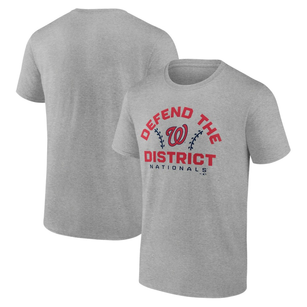 Washington Nationals Team Go For Two T-Shirt - Heather Gray