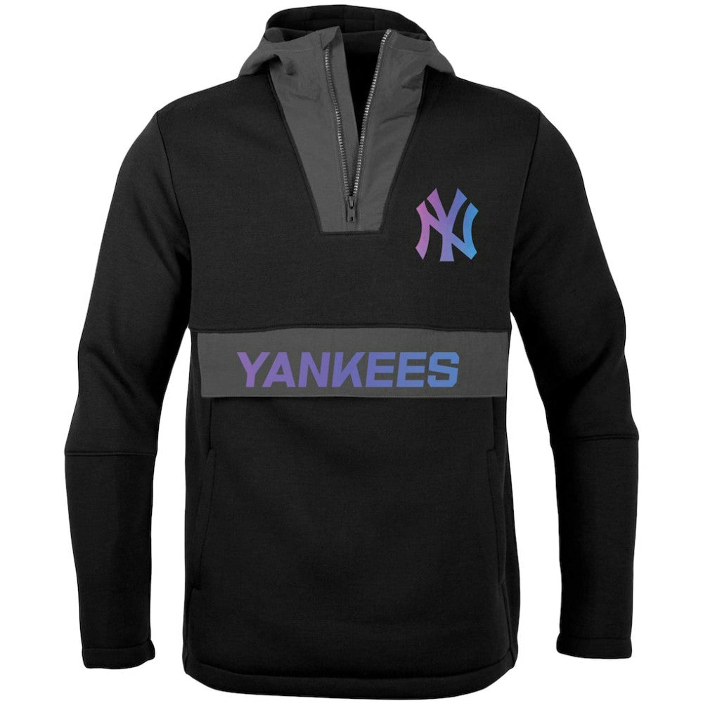 New York Yankees Levelwear Ruckus Quarter-Zip Hoodie - Black