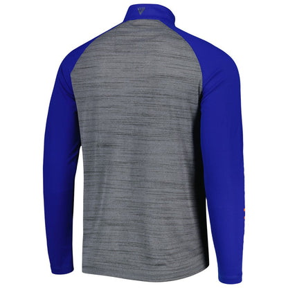 New York Mets Levelwear Vandal Raglan Quarter-Zip Top - Heather Gray