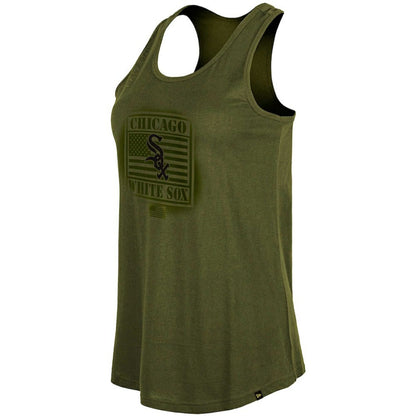 Chicago White Sox Women's 2023 Armed Forces Day Racerback Tank Top - Olive | New Era