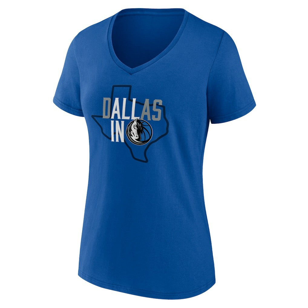 Dallas Mavericks Women's Core Hometown Launch V-Neck T-Shirt sale - Blue outlet