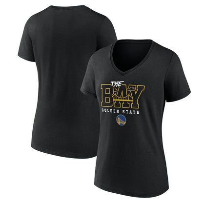 Golden State Warriors Women's Core Hometown Launch V-Neck T-Shirt sale - Black outlet