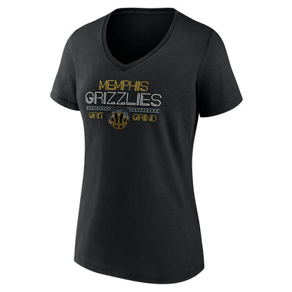 Memphis Grizzlies Women's Core Hometown Launch V-Neck T-Shirt - Black outlet