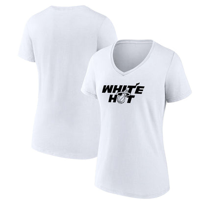 Miami Heat Women's Core Hometown Launch V-Neck T-Shirt - White shop