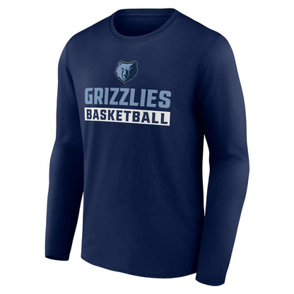 Memphis Grizzlies Let's Go Long Sleeve T-Shirt - Navy discount