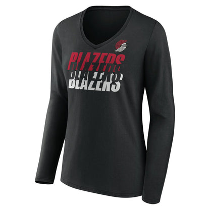 San Antonio Spurs Women's Tumble V-Neck Long Sleeve T-Shirt - Black shop