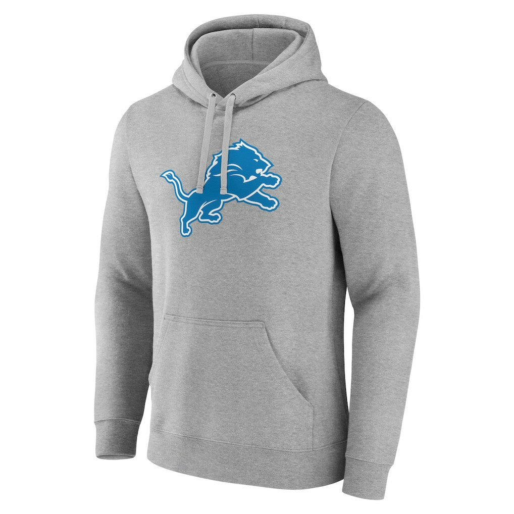 Detroit Lions Primary Team Logo Fitted Pullover Hoodie - Heather Gray for sale