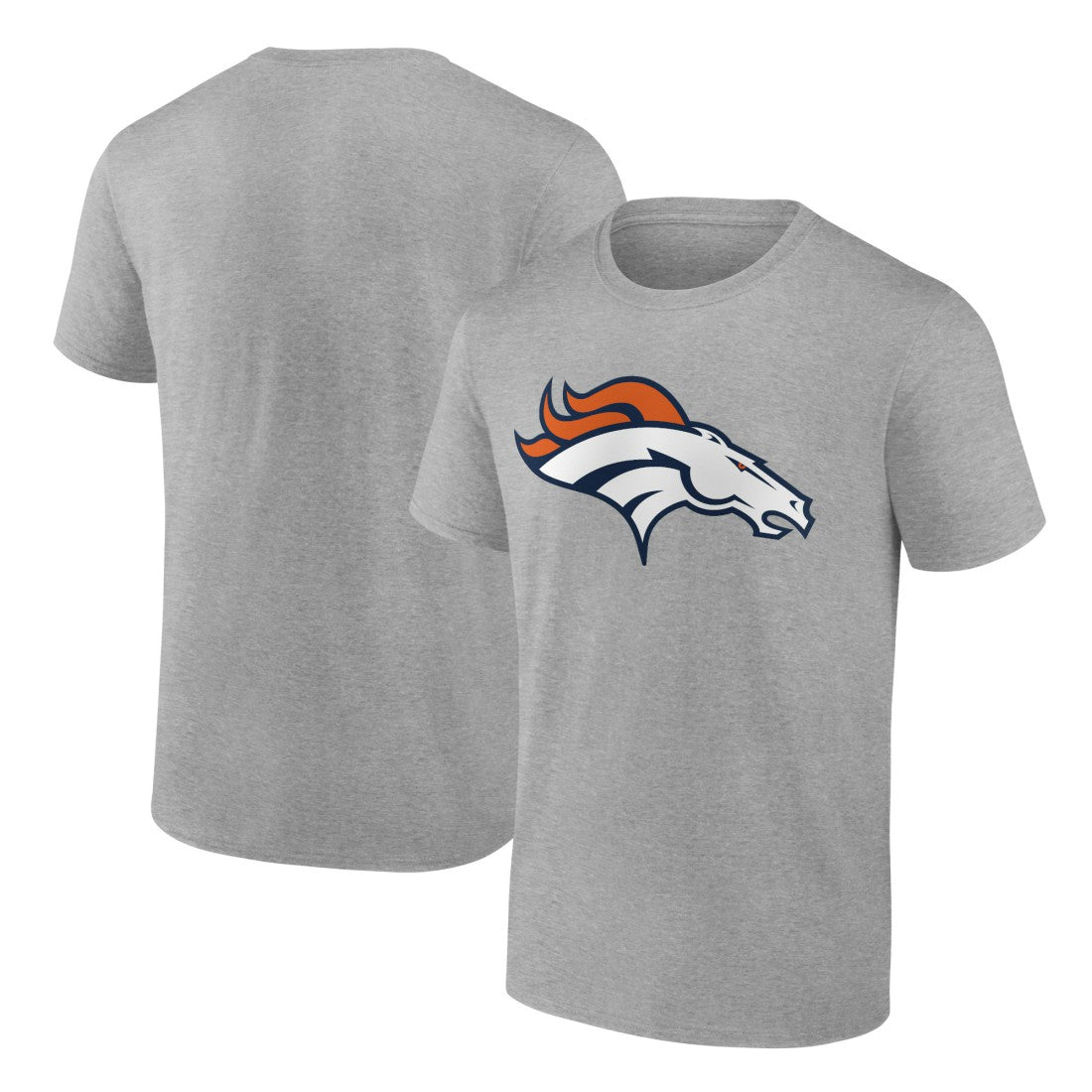 Denver Broncos Primary Logo T-Shirt - Heather Gray cheap