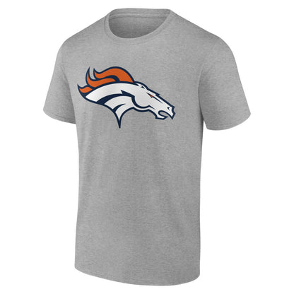 Denver Broncos Primary Logo T-Shirt - Heather Gray cheap
