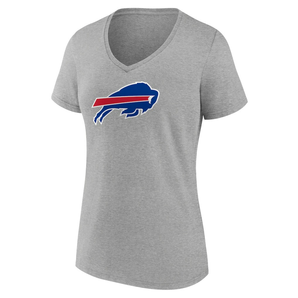 Buffalo Bills Women's Primary Team Logo V-Neck T-Shirt - Heather Gray outlet