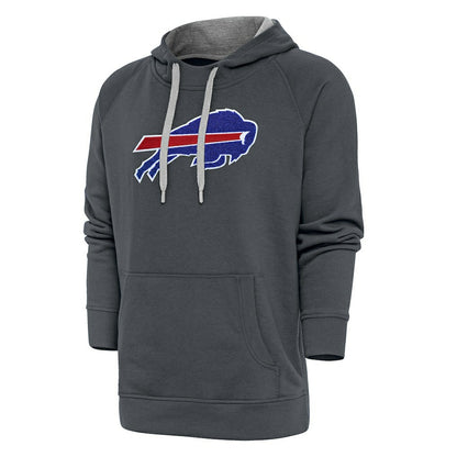 Buffalo Bills Antigua Victory Chenille Pullover Hoodie - Charcoal cheap